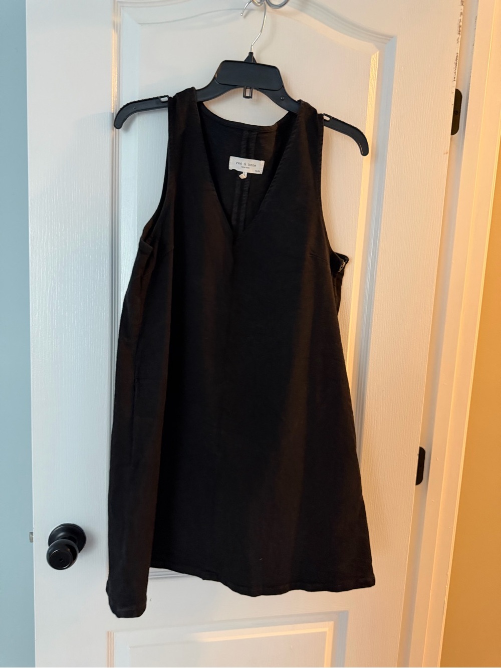 rag & bone Black V-Neck Sleeveless Tank Dress